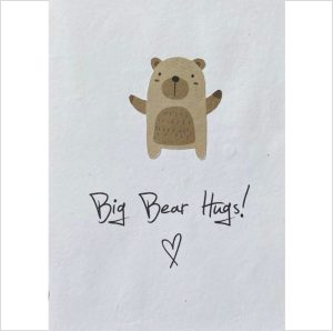 Bear Hugs Handmade Greetings Card