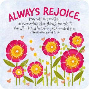 Rejoice Always Christian Coaster