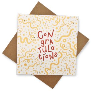 Congratulations Handmade Seeded Card