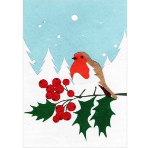 Robin handmade Christmas Card