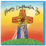 cross and candle confirmation card