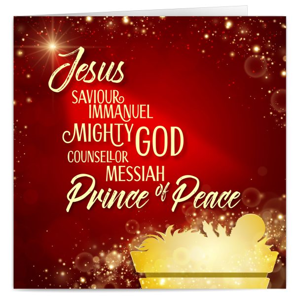 Religious card with festive text